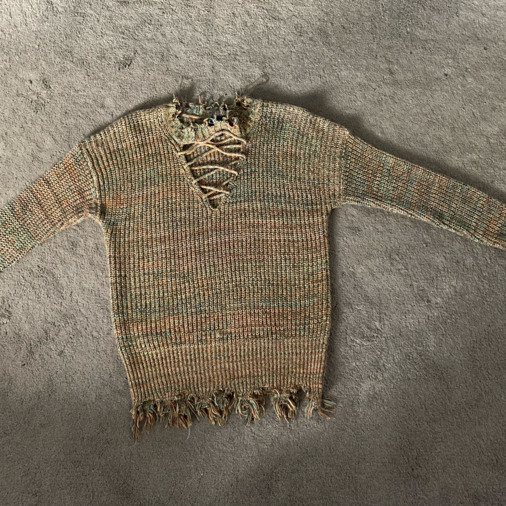 Multi colored knit sweater